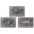 thumbnail image 2 of Urban Trends Collection: Metal Cowpigchicken OrnamentPainting Rust Galvanized Finish Gray, 2 of 2