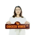 thumbnail image 3 of Chicken Wings Plastic Street Sign - 6 Inch X 18 Inch Gift Food Barbecue Spicy Sauce Fried Meal Snack Dinner Party Grilling, 3 of 4