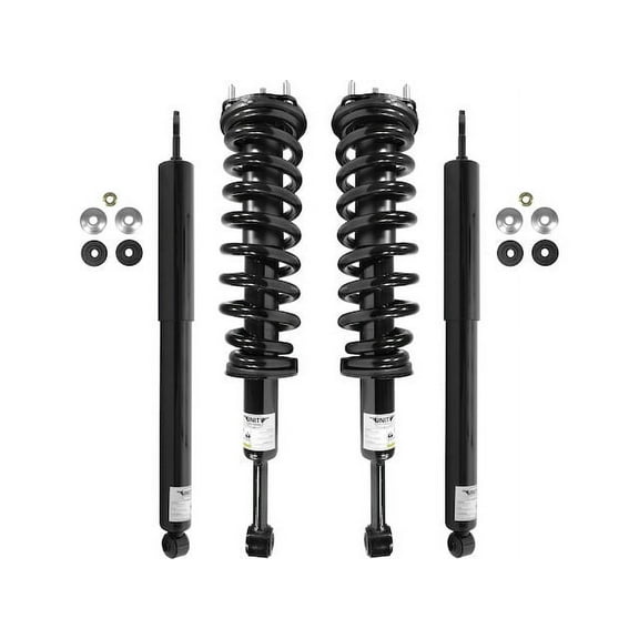 Front and Rear Suspension Strut Coil Spring and Shock Absorber Assembly Kit - 4 Piece - Compatible with 2007 - 2020 Toyota Tundra (Excludes TRD Package) 2008 2010 2011 2012 2013 2014 2015 2016