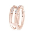 thumbnail image 3 of AFFY 0.40CT Moissanite Diamond Infinity Guard Enhancer Ring for Women 18K Rose Gold over Silver-6.5, 3 of 7