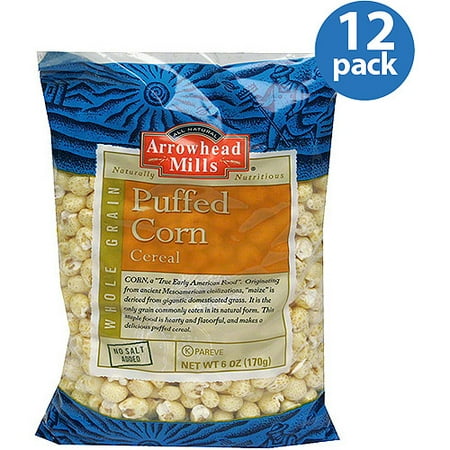 Arrowhead Mills Puffed Corn Cereal, 6 oz, Pack of 12