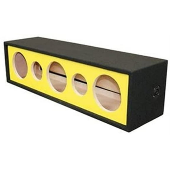 For 12-in Three Horn Two Tweeters Side Speaker Enclosure Yellow Vinyl cloth colored