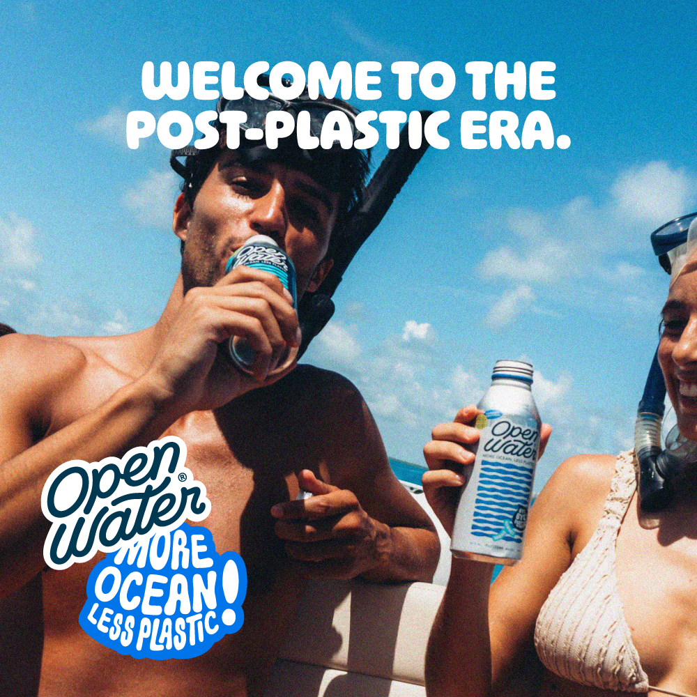 Open Water | Sparkling Bottled Water with Electrolytes in 16-oz Aluminum Bottles (3 Cases, 36 bottles TOTAL) | BPA-Free and Eco Friendly
