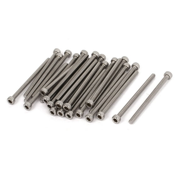 Unique Bargains M3x45mm 0.5mm Pitch Stainless Steel Bolts Socket Cap Head Hex Screws 30Pcs
