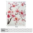 thumbnail image 4 of Chilfamy Pink Flowers Branch Gifts Blanket Super Soft Flannel Blanket for Bed Sofa Living Room Decor All Seasons Hand Feel Blanket 40x50in, 4 of 6