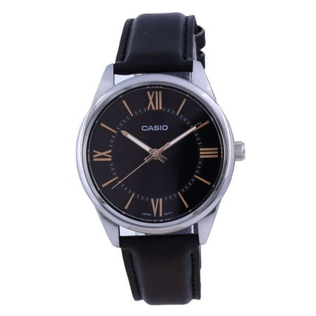 Casio Black Dial Stainless Steel Analog Quartz MTP-V005L-1B5 MTPV005L-1 Men's Watch