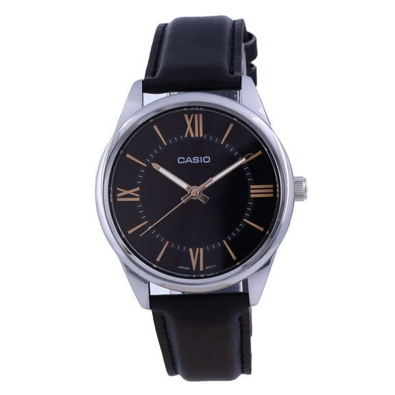 Casio Black Dial Stainless Steel Analog Quartz MTP-V005L-1B5 MTPV005L-1 Men's Watch
