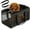 L, variant on Soft-Sided  for Dogs & Cats, 20lb Capacity, 4-Sided Mesh, Collapsible Travel Bag, Black