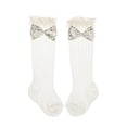 thumbnail image 2 of Seyurigaoka Toddler Kids Girls Long Stockings Ultra-Thin Mesh See-Through Cute Bowknot Over-The-Knee Socks Children Anti-Mosquito Socks, 2 of 4
