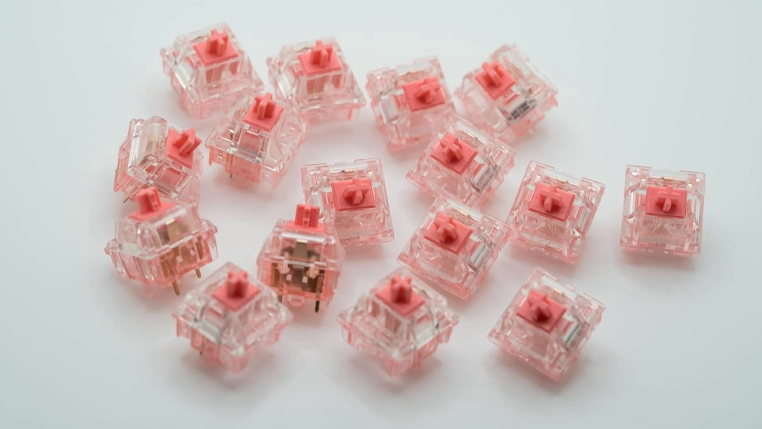 KTT Strawberry V2 Linear Switches 43g Spring 5 pin RGB for Custom Gaming Mechanical Keyboard (70 PCS)