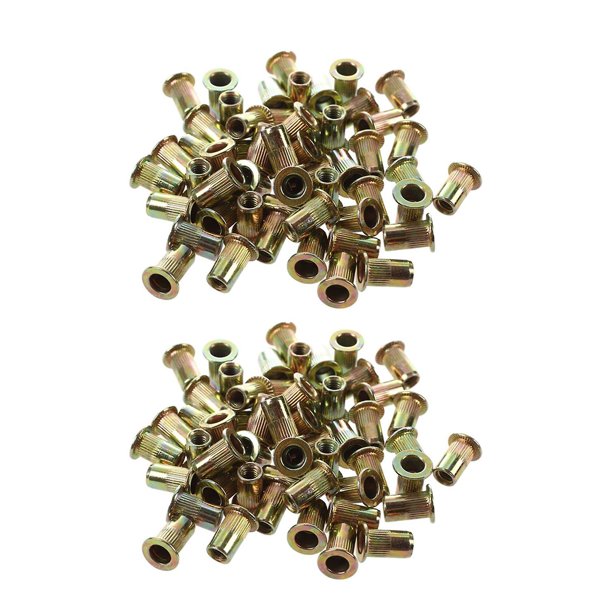 100 piezas M10/m12/m8/m5/m6/m4/m4 Tuerca de remache de cabeza plana Instrumento de decoración de muebles (m4)