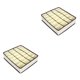 thumbnail image 4 of Kearding 1 unidad de cajas de almacenamiento plegables de varios tamaños, ropa interior, armario, cajón, divisor, organizador de armario con Beige 24 cuadrícula 2Conjunto, 4 of 6
