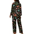 thumbnail image 5 of Kuiaobaty Butterfly Dragonfly Flower Pajama Sets for Women Comfy Lounge Set Long Sleeve Sleepwear Button Down Tops and Pants Nightgown Outfits with Pockets Holiday Party Pjs, M, 5 of 7