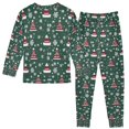 thumbnail image 2 of FORMRS Long Sleeve Top and Pants Pajama Set for Niños 2-Piece Sleepwear, Sizes 18M-8Y, Red Christmas Trees, 2 of 6