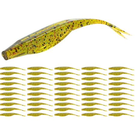 Forked Tail Soft Baits- Realistic Jerk Bait & Fluke Action Soft Lures for Bass Trout & Crappie - Versatile Freshwater & Saltwater Fishing Bait (2.75 -5 )