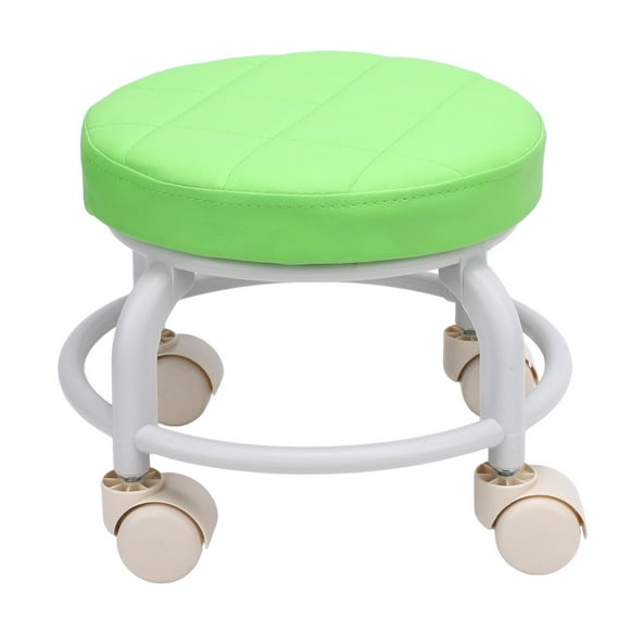 Rolling Stool, Salon Stool with Wheels Green Low Noise Portable Ergonomic for Fitness Center