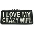 thumbnail image 2 of I Love My Crazy Wife 4" W x 1.5" T Iron/Sew On Decorative Patch, 2 of 2