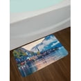 thumbnail image 2 of Austrian Bath Mat, Foggy Autumn Sunrise in Hallstatt Lake by Mountains Idyllic Village Destination, Plush Bathroom Decor Mat with Non Slip Backing, 29.5" X 17.5", Sky Blue, by Ambesonne, 2 of 2