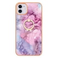 thumbnail image 2 of Compatible with iPhone 16 Case, Fantastic Marble Patterned Phone Case Anti-Scratch Slim Hybrid Hard Plastic Bumper+Soft Silicone TPU with Ring Kickstand Bumper Shockproof Cover,Pink, 2 of 6