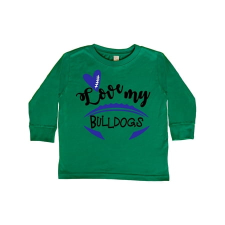 

Inktastic Love My Bulldogs Football Gift Toddler Boy or Toddler Girl Long Sleeve T-Shirt