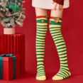 thumbnail image 4 of Christmas Day Womens Knee High Fitness Thigh High Stockings for Women Cozy Winter Women's Compression Socks Yellow, 4 of 4