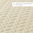 thumbnail image 5 of Noble Linens Yellow Herring Pattern Quilted Coverlet, King / CalKing, 5 of 12