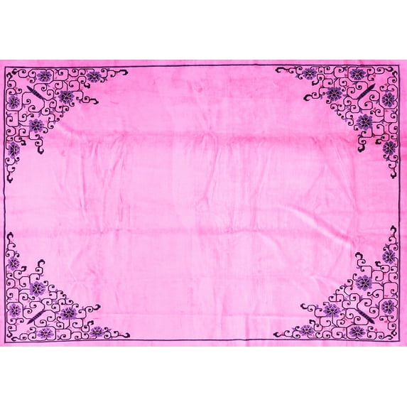Ahgly Company Indoor Rectangle Persian Pink Traditional Area Rugs, 4' x 6'
