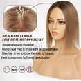 thumbnail image 5 of HAIRRO The NEW Right part Human Hair Toppers for Women Real Human Hair Topper for Women Clip In Topper Hairpieces 40g No Bangs 10 * 12CM Swiss Base Wiglets Top Hair Pieces for Women with Thinning, 5 of 10