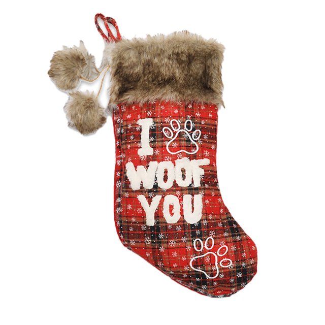 Cateissary Medias de Navidad de felpa, calcetines de copo de nieve con pata de perro, colgante para el hogar, contenedor de decoración de gran Kits de decoración para fiestas letras inglesas