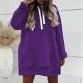 thumbnail image 3 of Womens Oversized Hoodies, Long Sleeve Pullover for Women Fall Fashion Loose Fit Solid Color Side Slit Hooded Sweatshirts with Pockets, 3 of 3