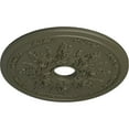 thumbnail image 3 of Ekena Millwork 23 5/8"OD x 4"ID x 1 1/2"P Rose and Ribbon Ceiling Medallion (Fits Canopies up to 4"), Hand-Painted Witch Hazel, 3 of 5
