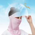 thumbnail image 3 of Vjnyvs 2pcs Unisex Visor Hat Fishing Sun Protector Caps UV Protection Face Neck Cover Foldable Sunhat Men Women Outdoor Sport Hiking Hats, 3 of 7