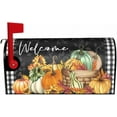 thumbnail image 6 of Autumn/Fall Leaf Mailbox Cover Pumpkin and Leaf Magnetic Mailbox Covers Sunflowers Plaid Harvest Mailbox Autumn Thanksgiving Large Post Letter Box Covers Garden Yard Home Decor for Outside 21" x18", 6 of 6