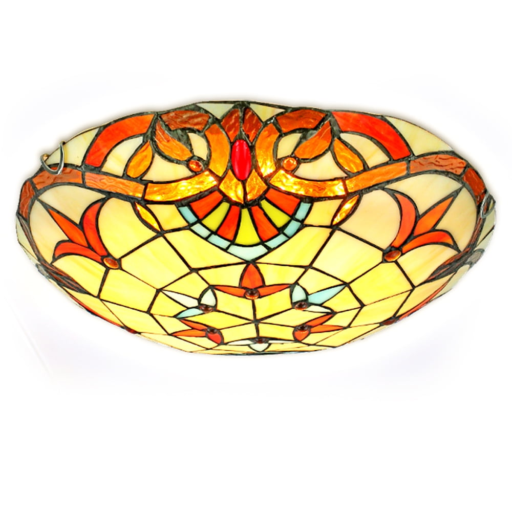 Glass Ceiling Light with E27 Bulb Holder, Bowl-Shaped Modern Ceiling Lamp for Home, Office, and Indoor Spaces