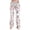 Red, variant on Women's Christmas Pajama Pants, Xmas Ornament Tree Snowflake Print Wide Leg Sleep Pants, Elastic Drawstring Loungewear for Holiday Casual Wear