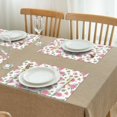 thumbnail image 4 of Pioneer Flower Floral Print Pattern Summer Linen Placemats Set Of 4, Washable Non-Slip Heat Resistant Table Mats for Kitchen, 12x18 Inch, 4 of 6