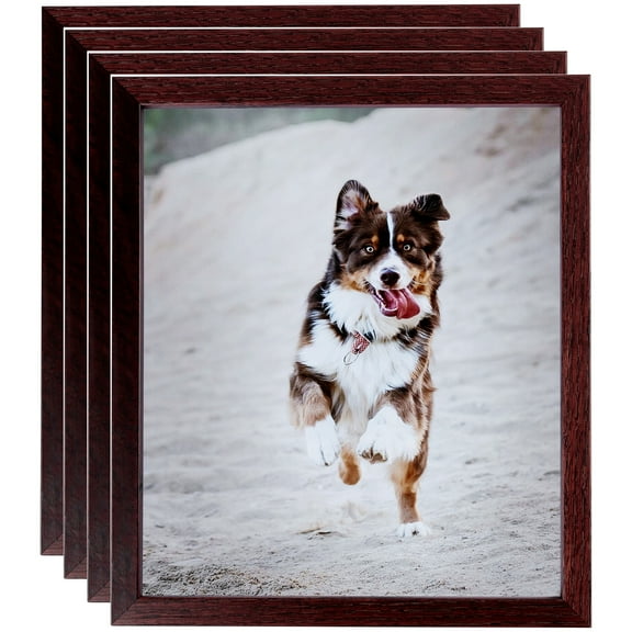 ArtToFrames 16" x 20" Cherry Stain Picture Frame, 16x20 inch Red Wood Poster Frame (WOM-4111), 4 Pack