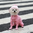 thumbnail image 3 of Pet Rain Jumpsuit Hooded Waterproof Full Coverage Dog Rain Poncho Cat Raincoat, 3 of 10