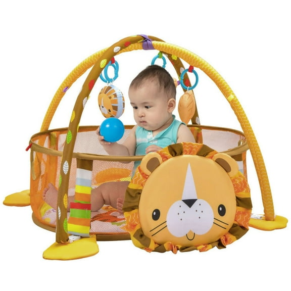 YYAo Baby Gym Play Mat, Baby Playmat Activity Center,4-in-1 Baby Play Gym with Soft Padding Mat and Arch Design
