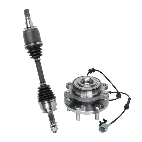 AutoShack Front CV Axle Shaft Wheel Hub Bearing Assembly for Nissan, Frontier 2005-2018 Xterra 2005-2015 Pathfinder 2005-2012, 4WD L4 2.5L V6 4.0L - Driver or Passenger Side - With ABS, 6-Lug
