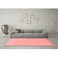 thumbnail image 3 of Ahgly Company Machine Washable Indoor Round Solid Red Modern Area Rugs, 5' Round, 3 of 4