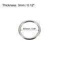 thumbnail image 2 of Metal O Rings, 20 Pack 25mm(0.98") ID 3mm Thick Welded O-Ringe, Silver Tone, 2 of 6