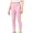 Pink, variant on YunPes Toddler Baby Girls Leggings Basic Plain Rib Knit Athletic Pants Cute Lace Trim Footless Tight for Kids Yoga Gym Track Pants