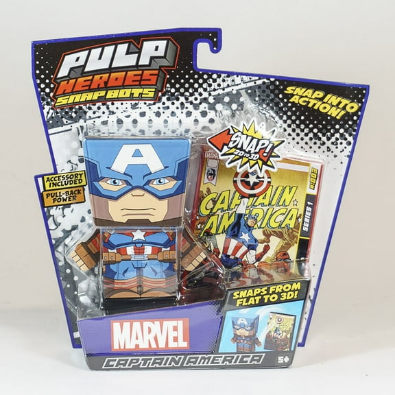 Marvel Captain America SnapBot Pulp Heroes Pull Back