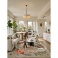 thumbnail image 4 of Moynesa 6'x9' Floral Washable Area Rugs, 6x9ft Soft Bedroom Large Rug for Living Room Ultra-Thin Non Slip Dining Room Rug, Stain Resistant Boho Rugs Easy Clean Throw Carpet for Office,Coffee, 4 of 8