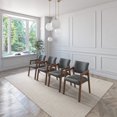 thumbnail image 5 of Juego de Comedor de Madera con 6 Sillas Tapizadas para 6 Personas, Mesa y Sillas para Comedor y Cocina, Midtown Concept Ibiza, Nogal y Gris Oscuro, 5 of 5