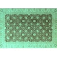 thumbnail image 1 of Ahgly Company Indoor Rectangle Oriental Turquoise Blue Traditional Area Rugs, 2' x 4', 1 of 4