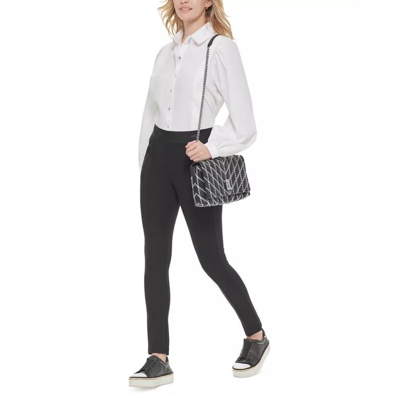 KARL LAGERFELD PARIS Zip-Detail Pull-On Pants - Walmart.com
