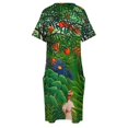 thumbnail image 4 of HENRI ROUSSEAU HD - Mujer caminando en un bosque exótico (Femme se promenant dans une forêt exotique) Vestido suelto con bolsillo, 4 of 6