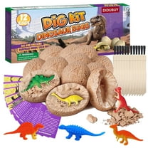 Dinosaur Eggs Easter Activity Kit, 12 Pack Dino Fossil Egg Dig Kit, Dino Surprise Toys with 12 Unique Dinosaurs, Perfect for Easter Baskets, Birthday Gifts for Kids 3